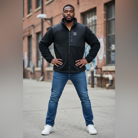 Under Armour Charcoal Fleece Jacket XXL - Picture 3 of 12